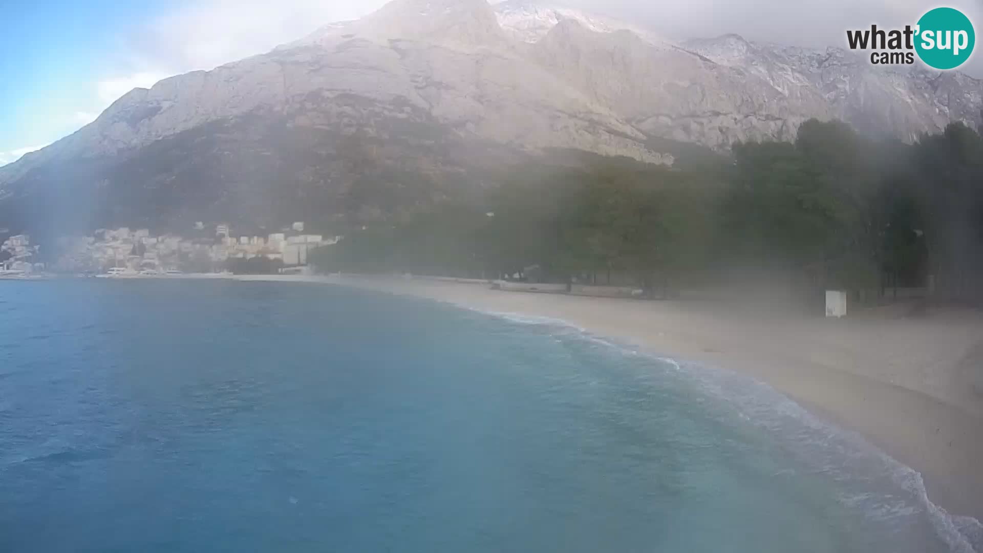 Webcam Live – Baška Voda – Borik, spiaggia Nikolina