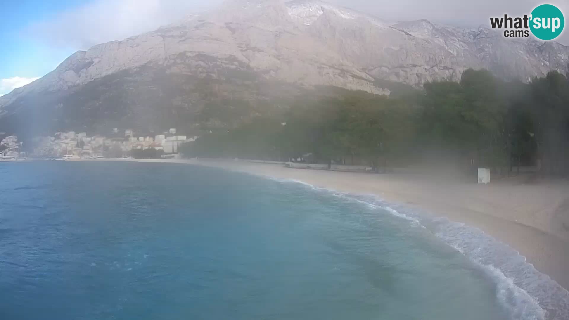 Webcam Live – Baška Voda – Borik, spiaggia Nikolina