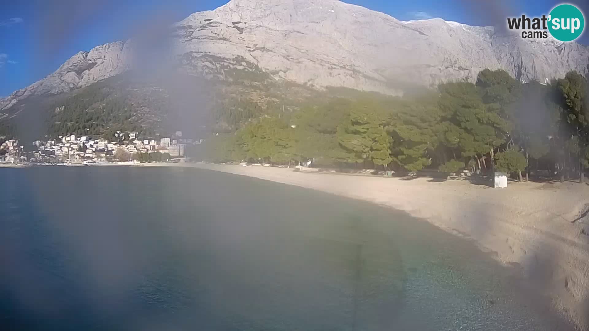 Web kamera – Baška Voda – Borik, pogled na plažu Nikolina