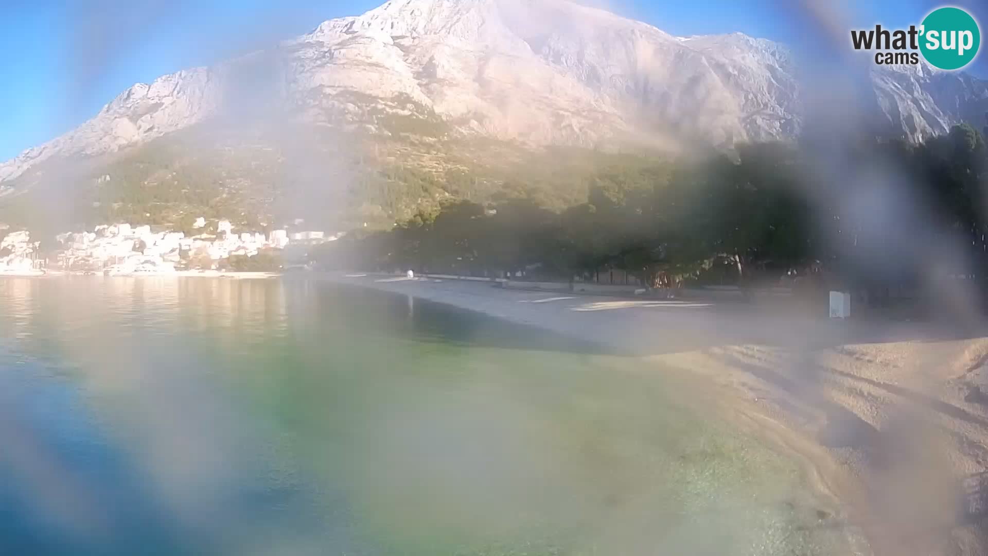 Web kamera – Baška Voda – Borik, pogled na plažu Nikolina