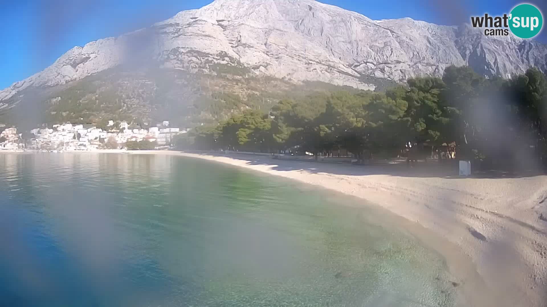 Spletna kamera – Baška Voda – Borik, pogled na plažo Nikolina