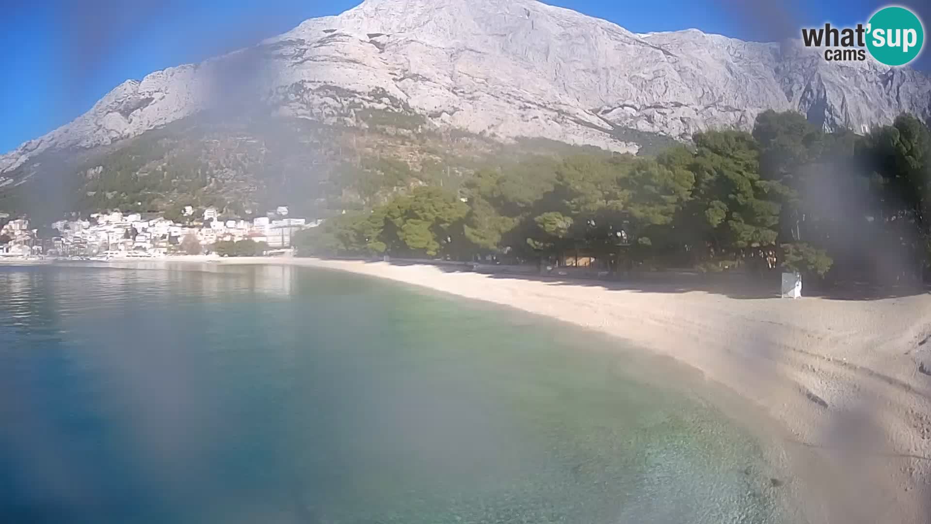 Spletna kamera – Baška Voda – Borik, pogled na plažo Nikolina