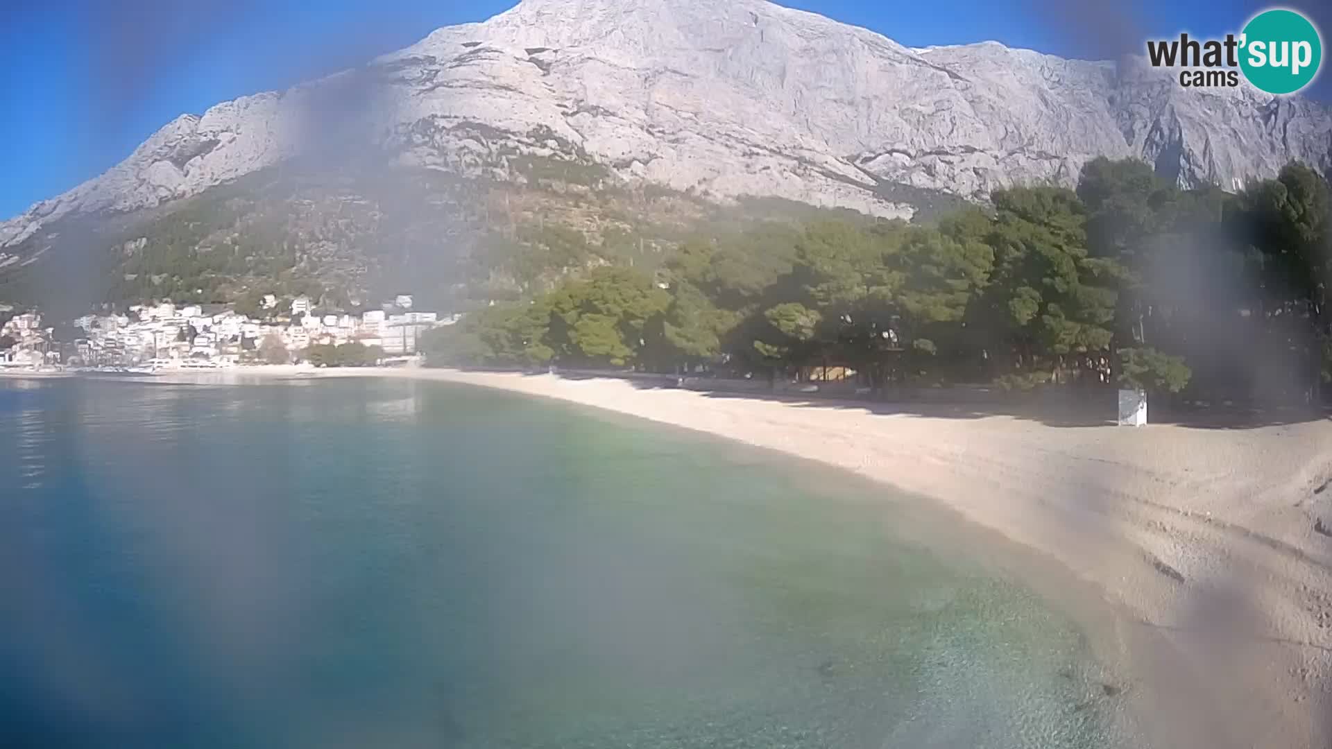 Spletna kamera – Baška Voda – Borik, pogled na plažo Nikolina