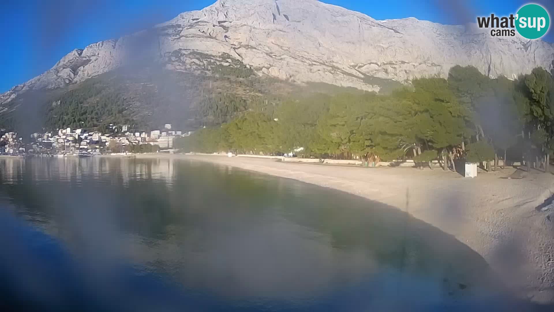 Spletna kamera – Baška Voda – Borik, pogled na plažo Nikolina