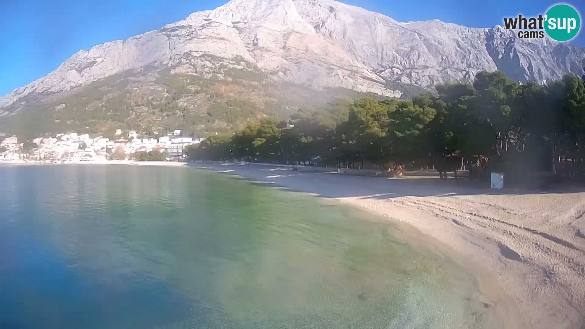 Web kamera – Baška Voda – Borik, pogled na plažu Nikolina