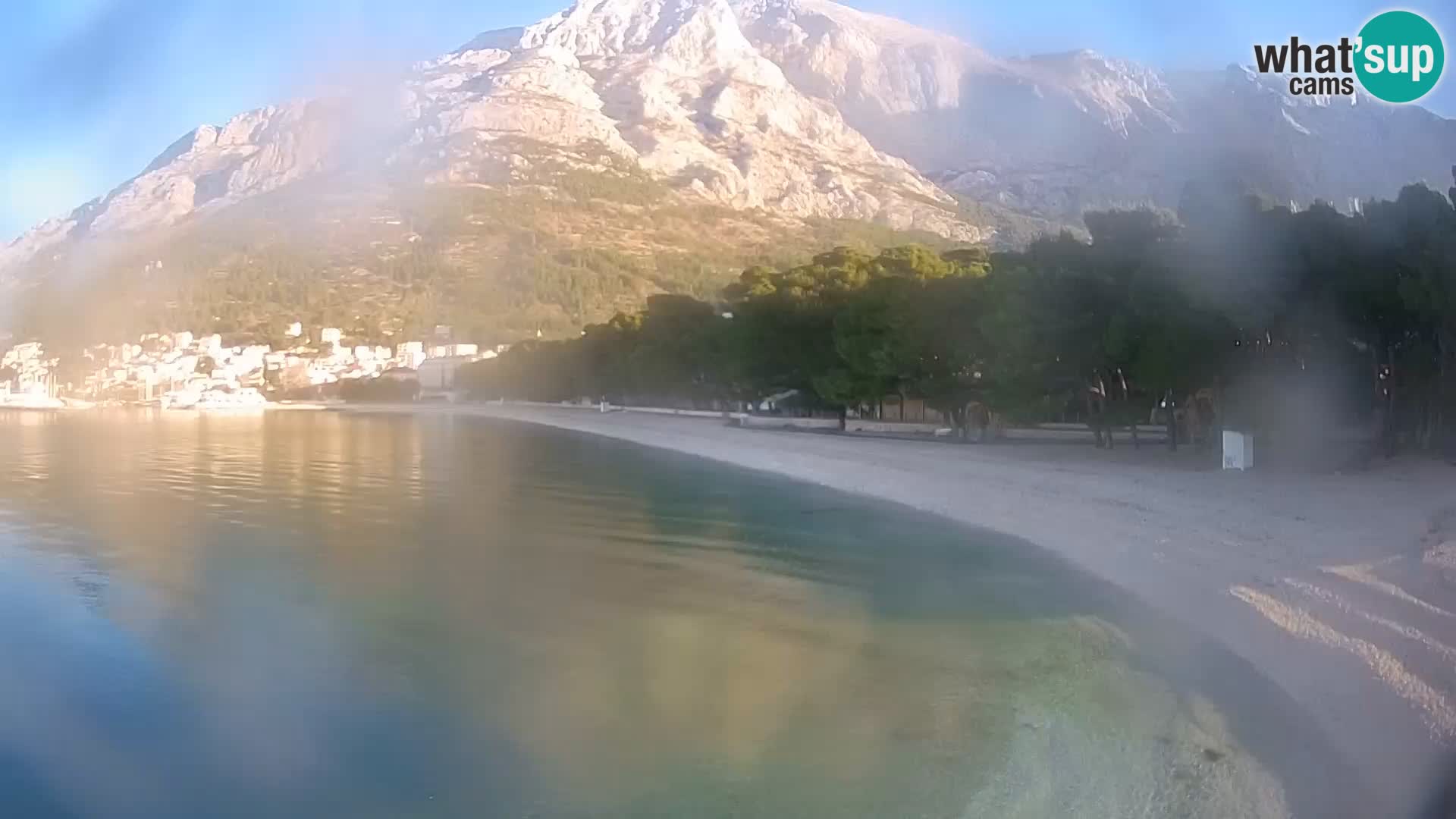 Web kamera – Baška Voda – Borik, pogled na plažu Nikolina