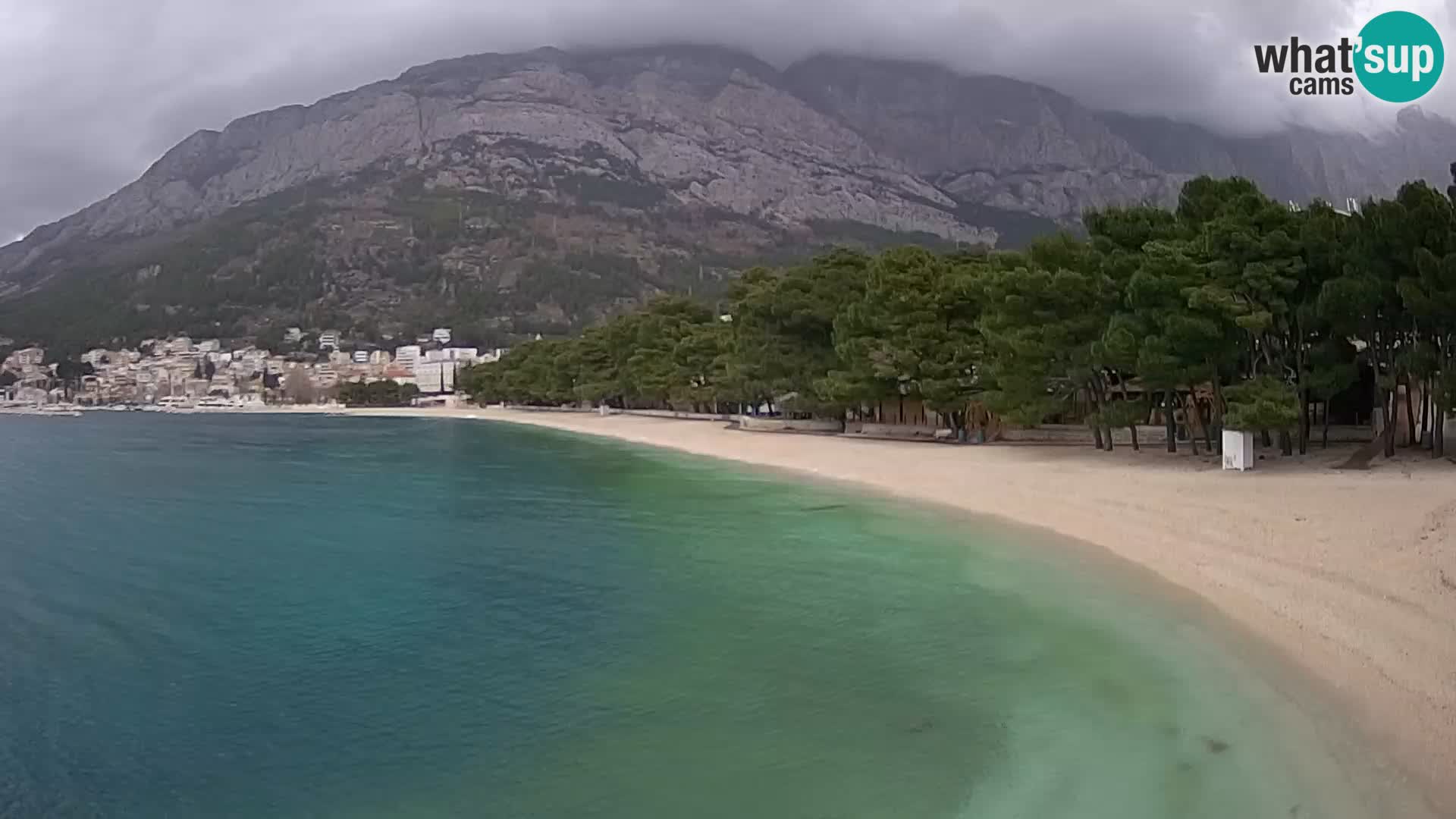 Webcam Live – Baška Voda – Borik, spiaggia Nikolina