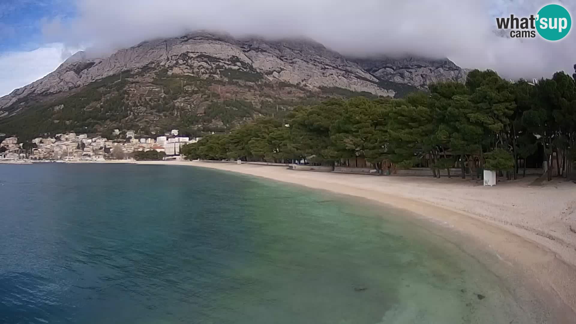 Webcam Live – Baška Voda – Borik, spiaggia Nikolina