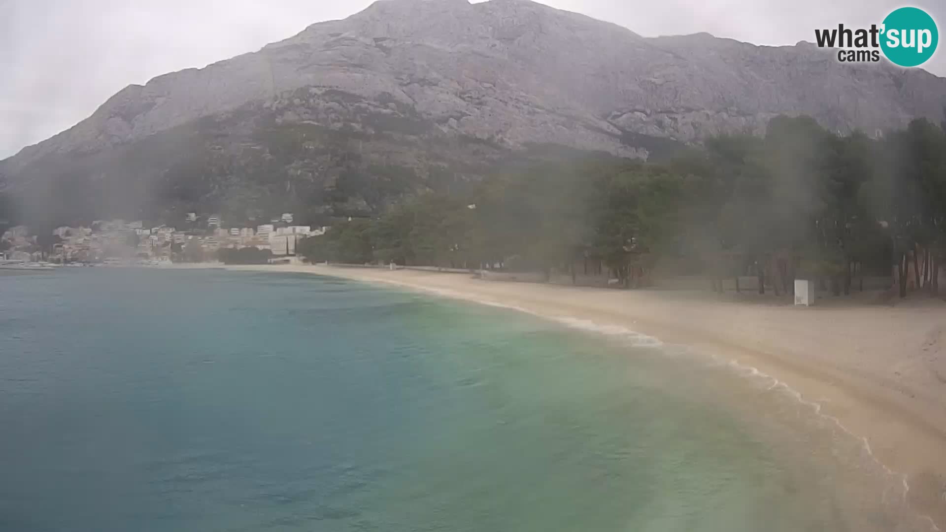 Webcam Live – Baška Voda – Borik, spiaggia Nikolina