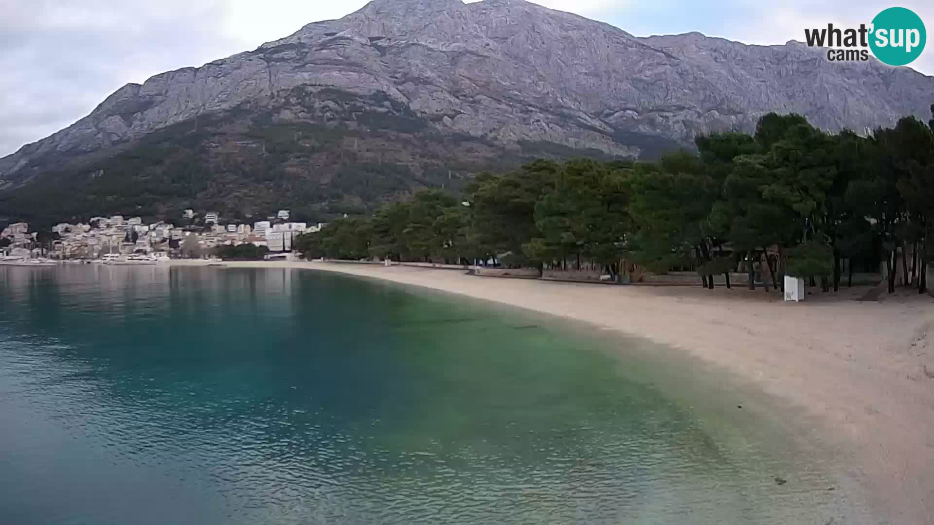 Webcam Live – Baška Voda – Borik, spiaggia Nikolina