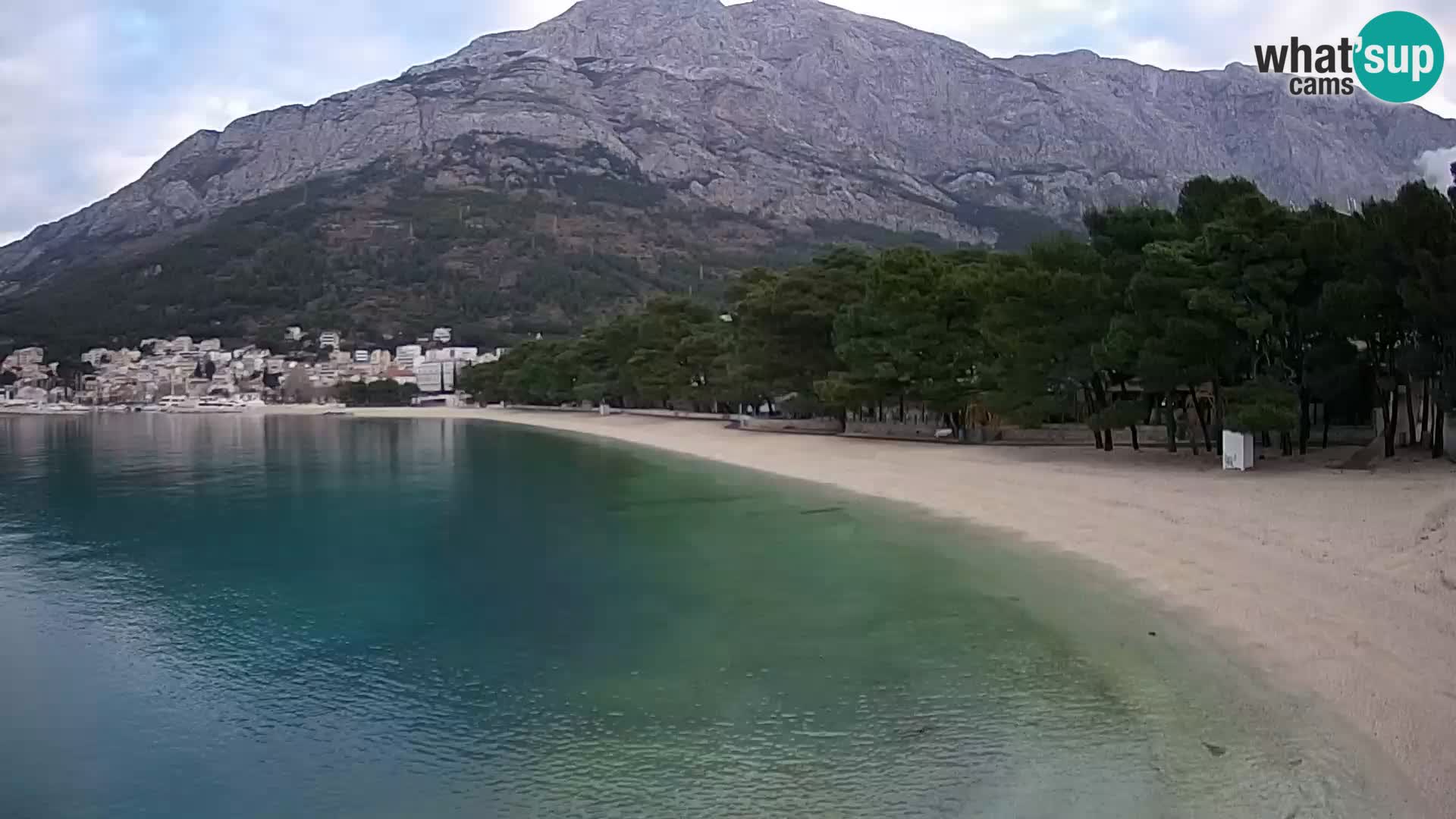 Webcam Live – Baška Voda – Borik, spiaggia Nikolina