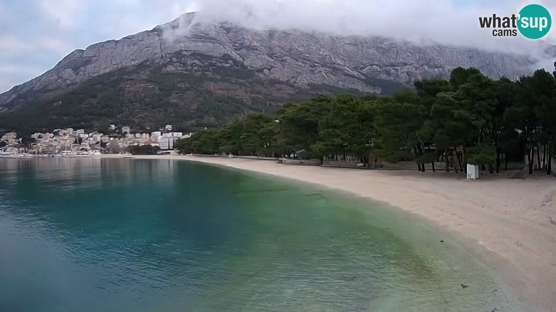 Webcam Baška Voda – Borik, plage Nikolina