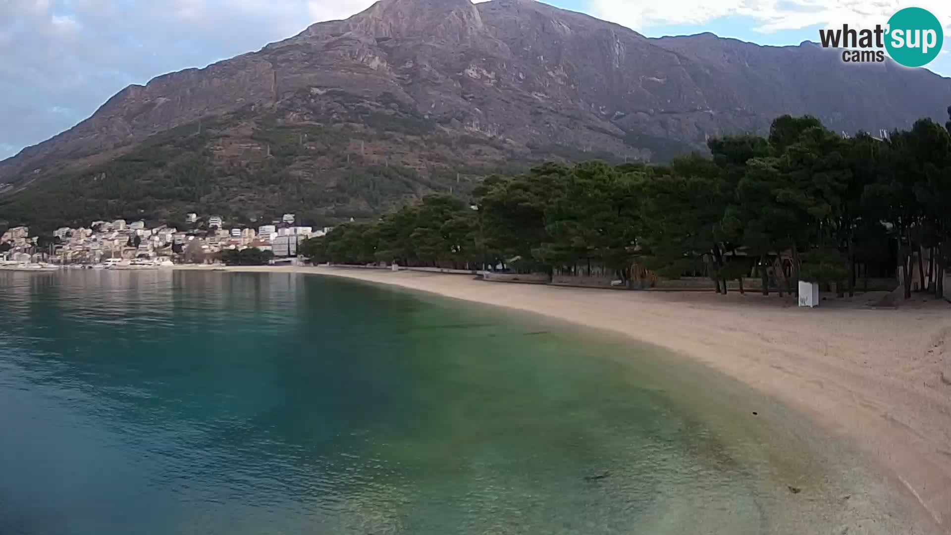 Webcam Live – Baška Voda – Borik, spiaggia Nikolina