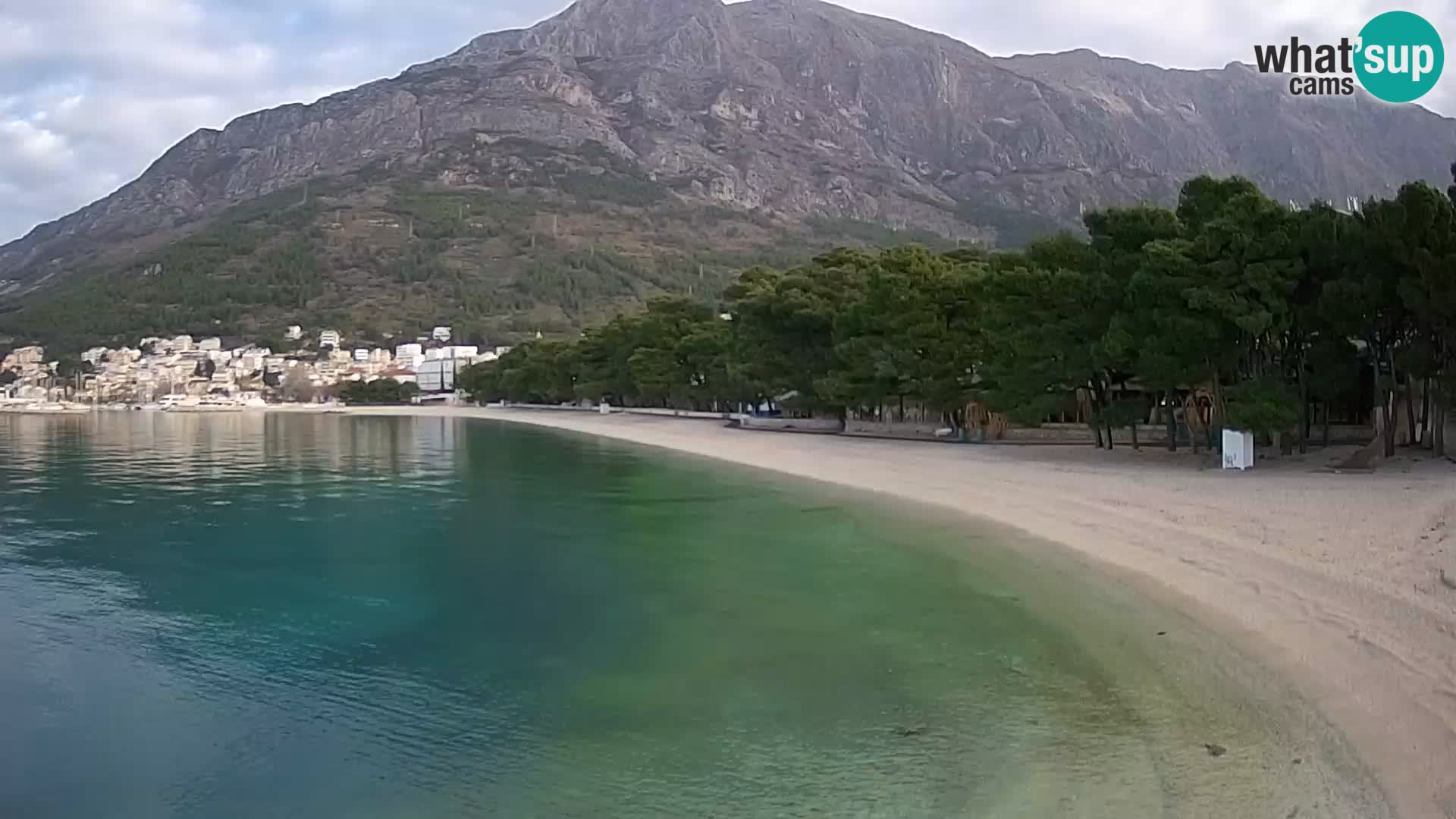 Webcam Live – Baška Voda – Borik, spiaggia Nikolina