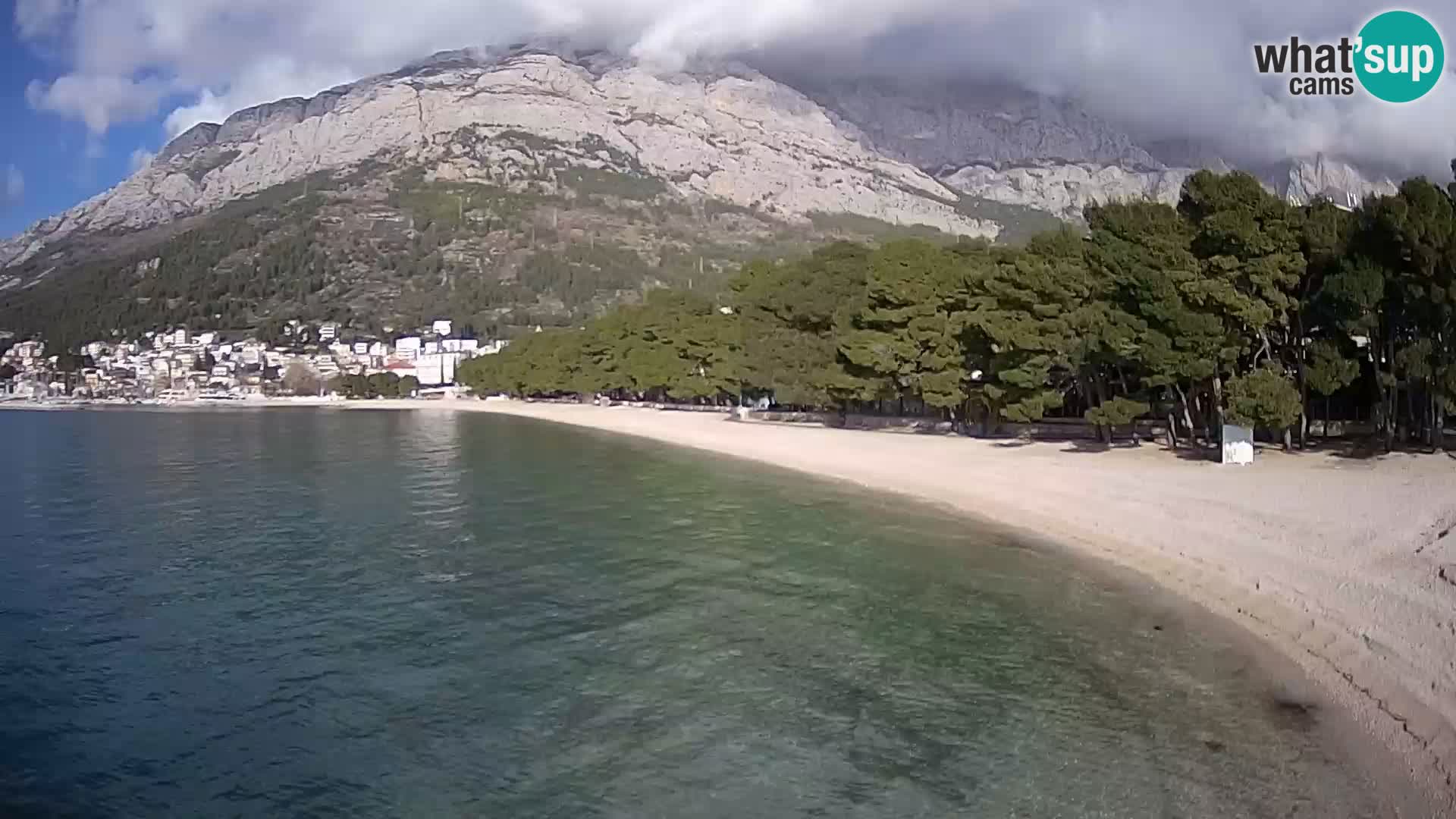 Webcam Live – Baška Voda – Borik, spiaggia Nikolina