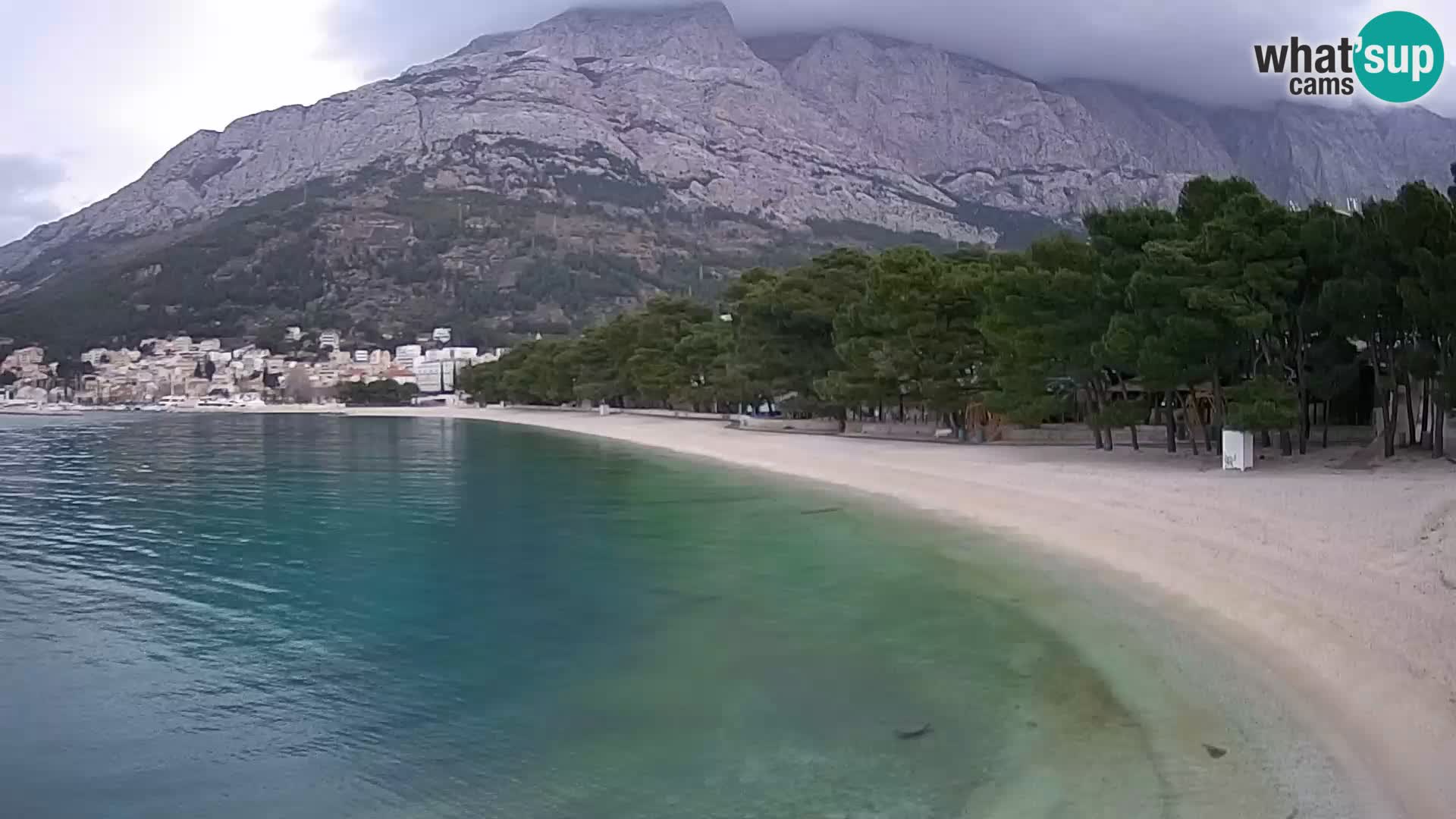 Webcam Baška Voda – Borik, plage Nikolina