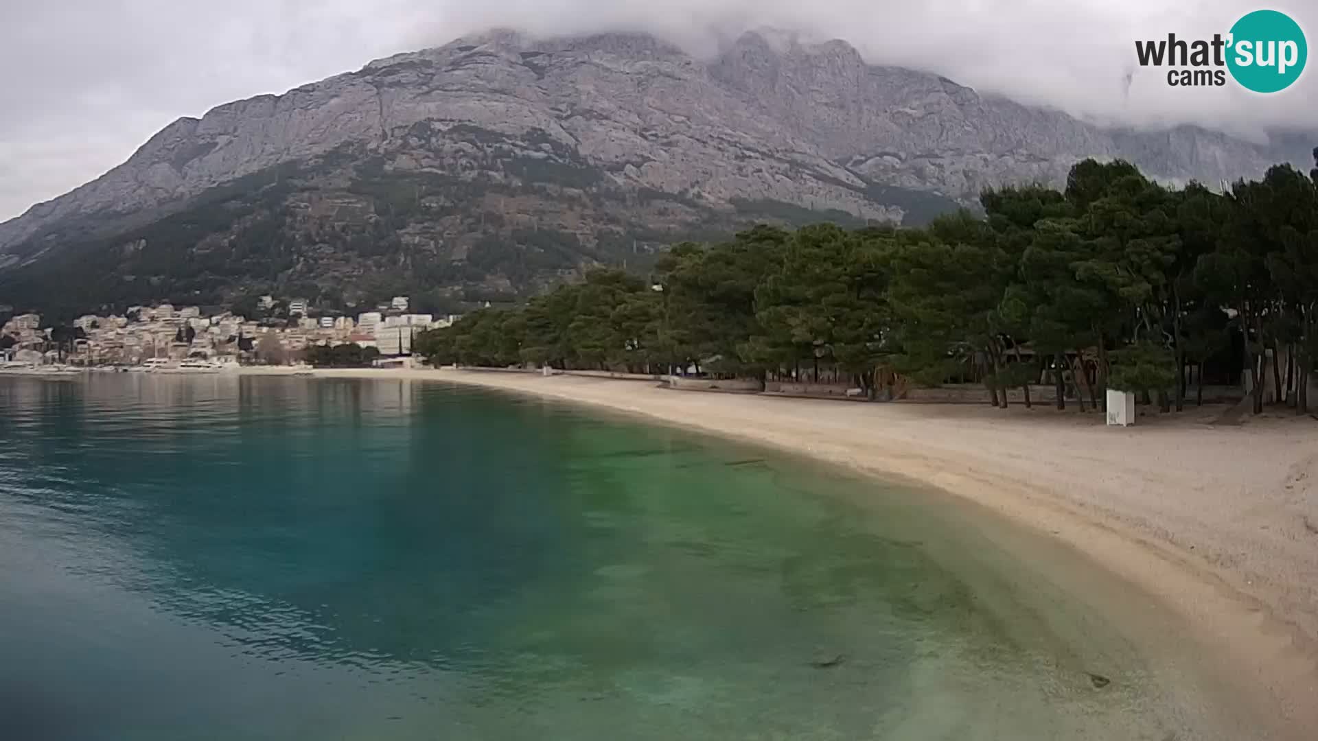 Webcam Baška Voda – Borik, plage Nikolina