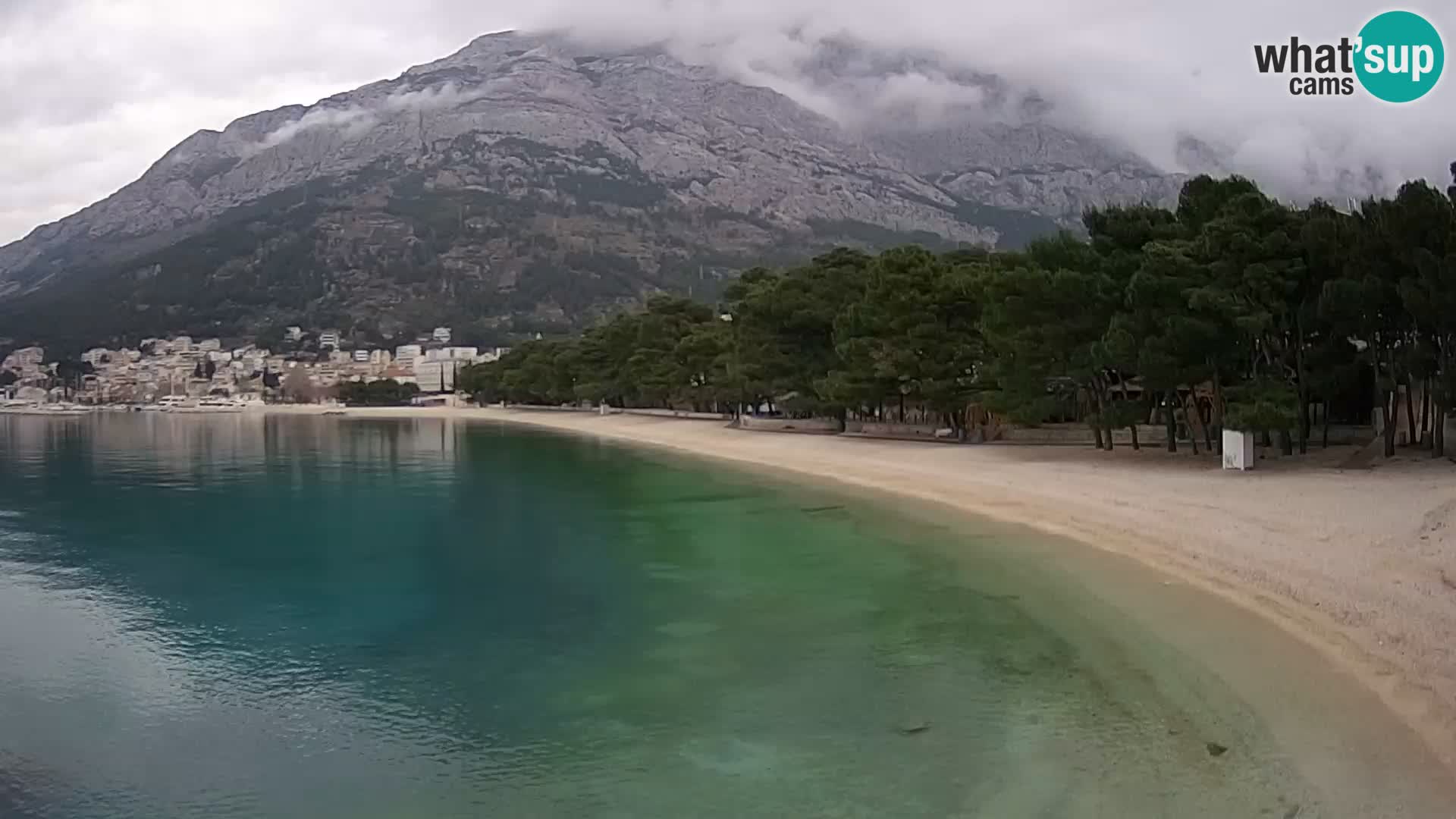 Webcam Live – Baška Voda – Borik, spiaggia Nikolina