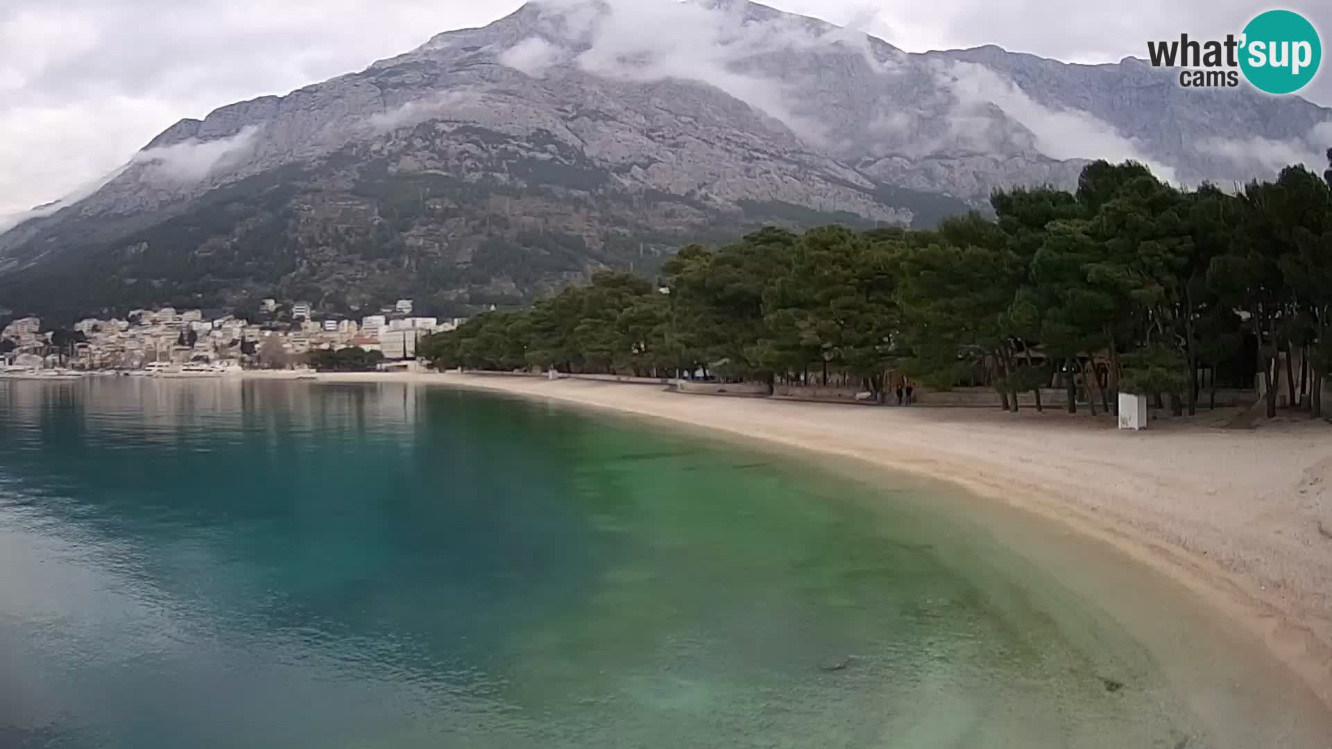 Webcam Live – Baška Voda – Borik, spiaggia Nikolina