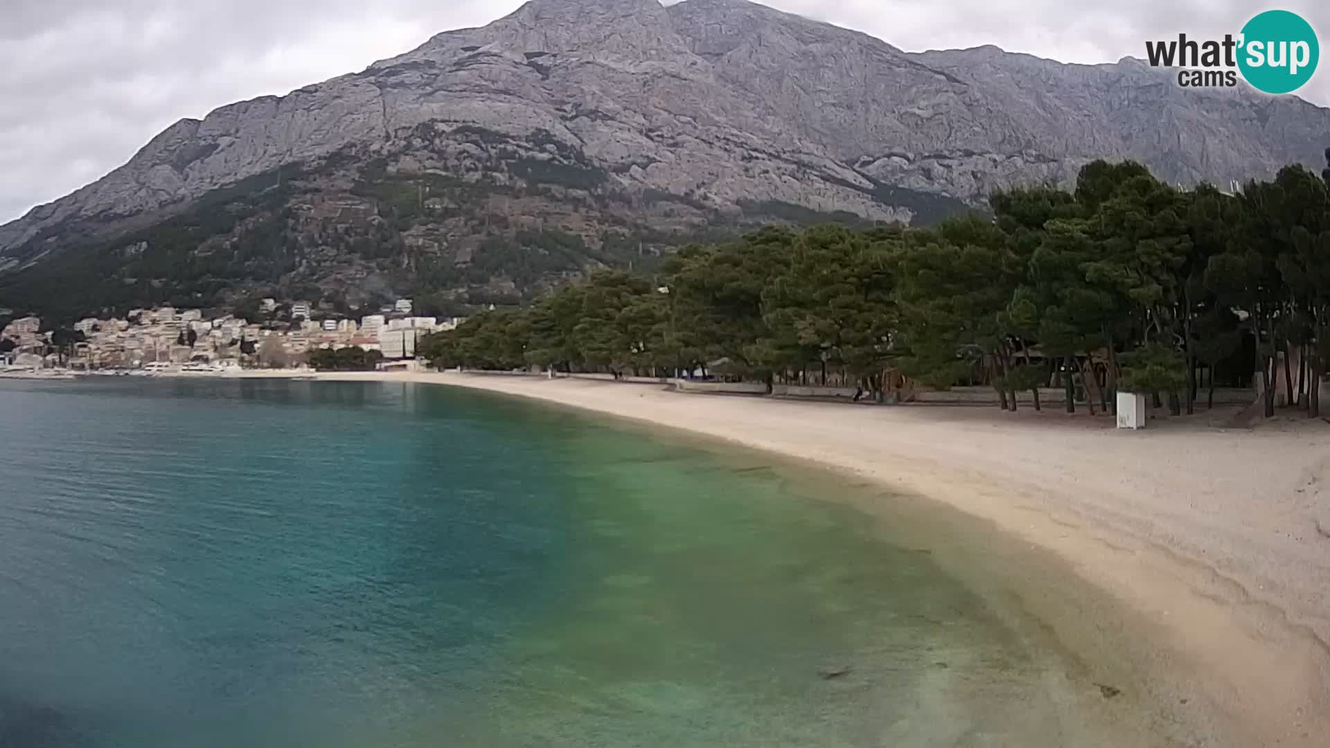 Webcam Baška Voda – Borik, plage Nikolina