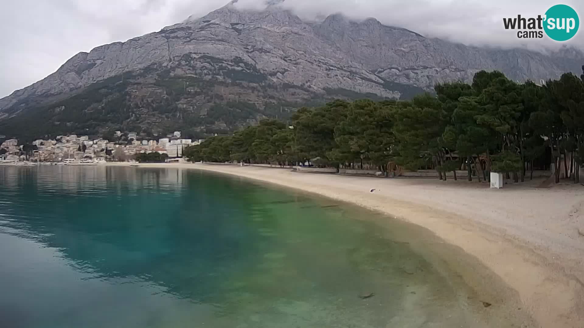 Webcam Baška Voda – Borik, plage Nikolina