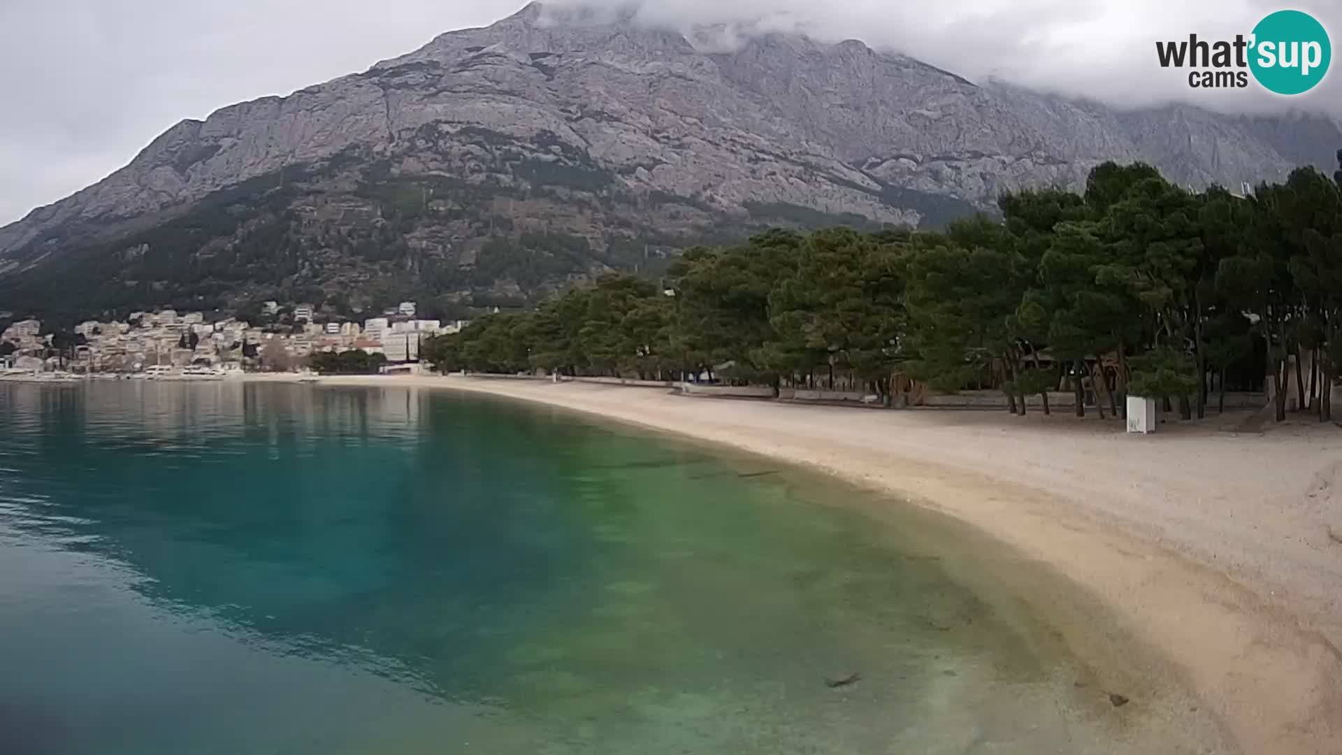 Webcam Baška Voda – Borik, plage Nikolina