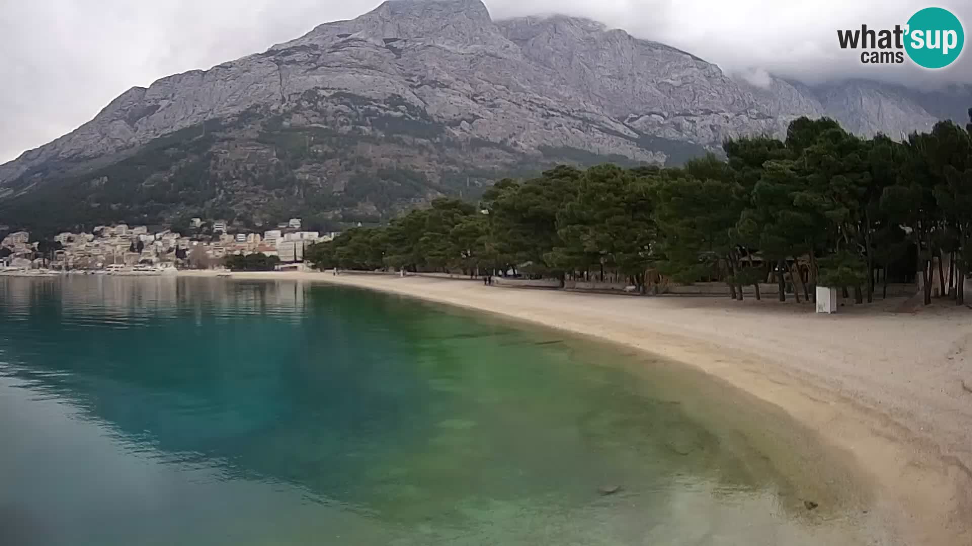 Webcam Live – Baška Voda – Borik, spiaggia Nikolina