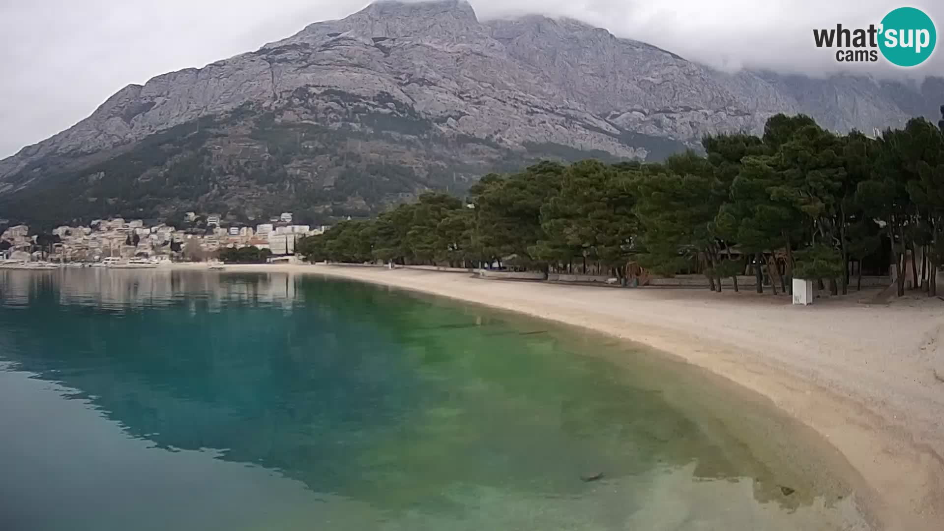 Webcam Live – Baška Voda – Borik, spiaggia Nikolina