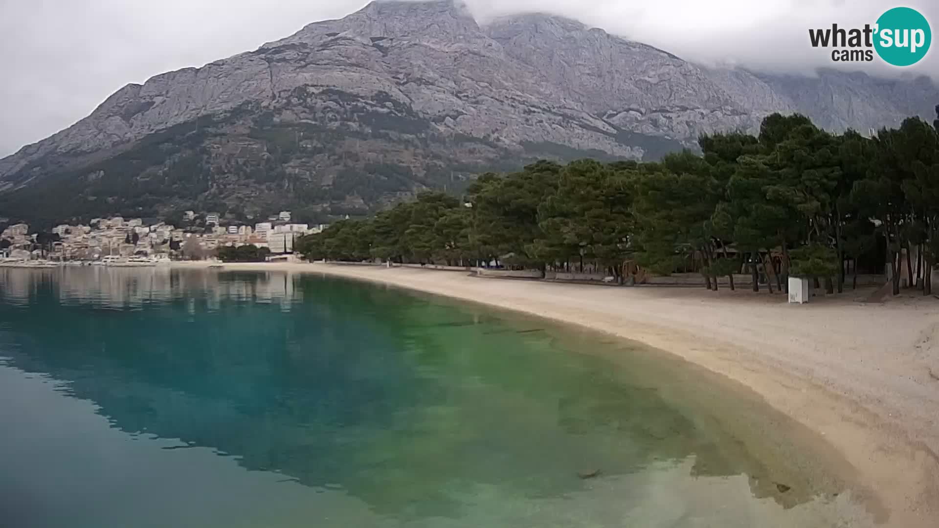 Webcam Live – Baška Voda – Borik, spiaggia Nikolina