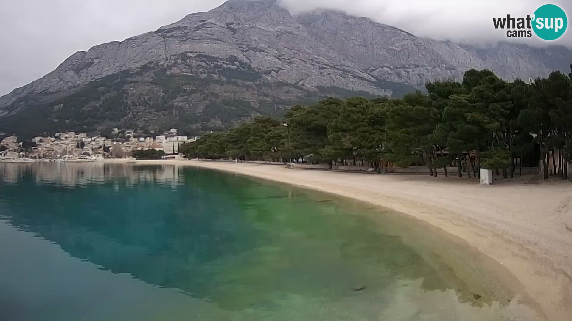 Webcam Live – Baška Voda – Borik, spiaggia Nikolina