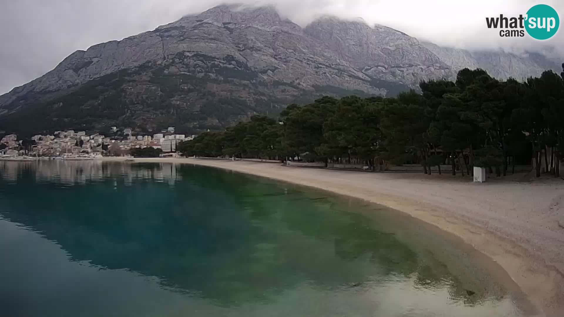 Webcam Live – Baška Voda – Borik, spiaggia Nikolina