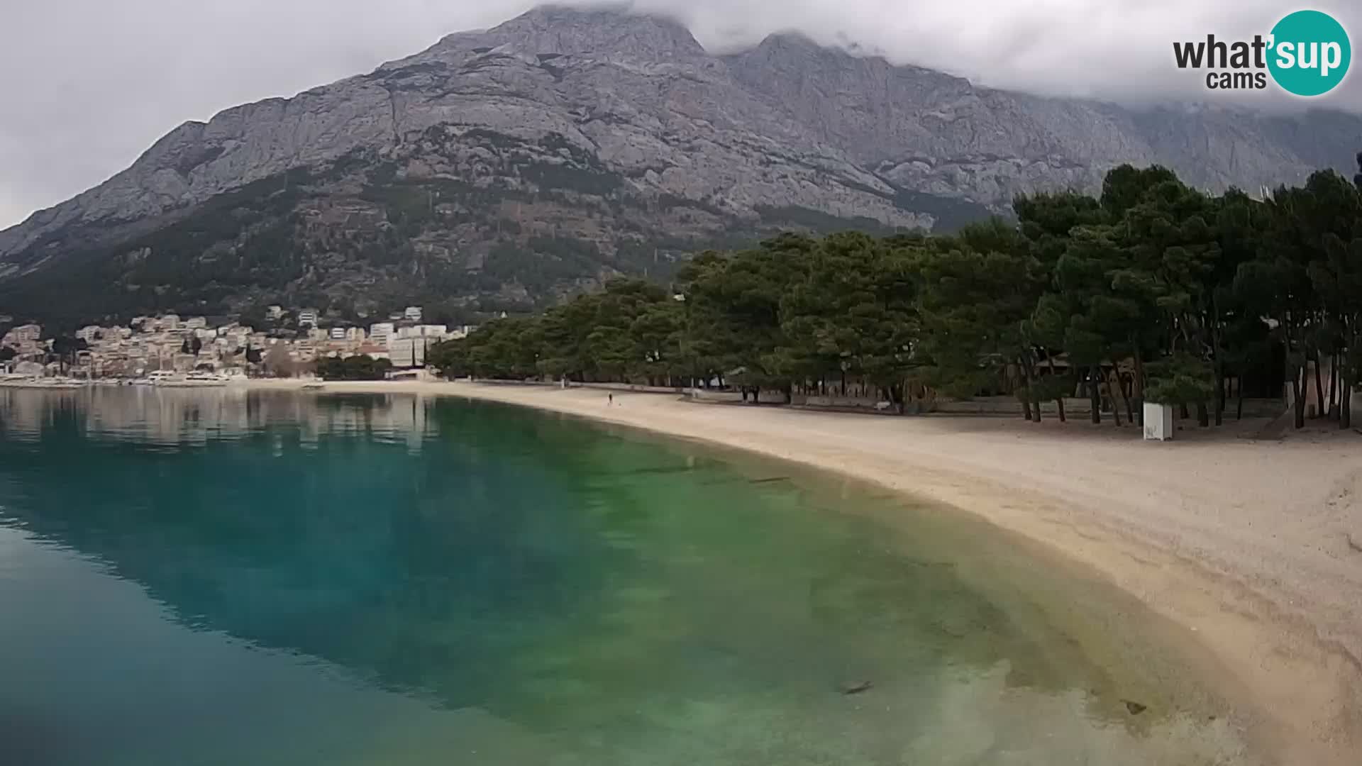 Webcam Baška Voda – Borik, plage Nikolina