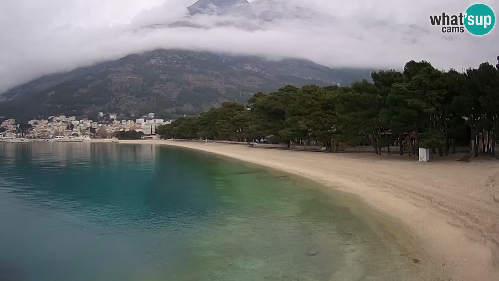 Webcam Baška Voda – Borik, plage Nikolina