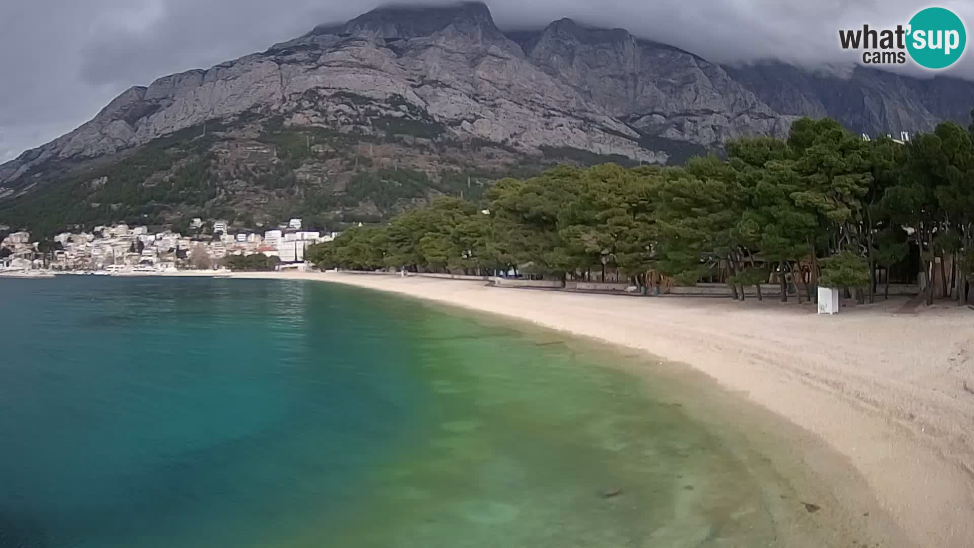 Webcam Baška Voda – Borik, plage Nikolina