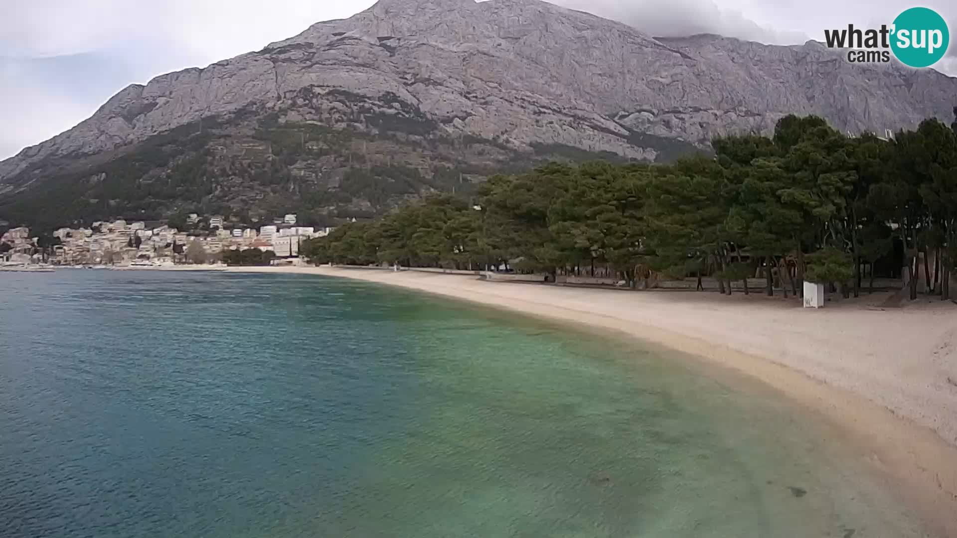 Webcam Live – Baška Voda – Borik, spiaggia Nikolina