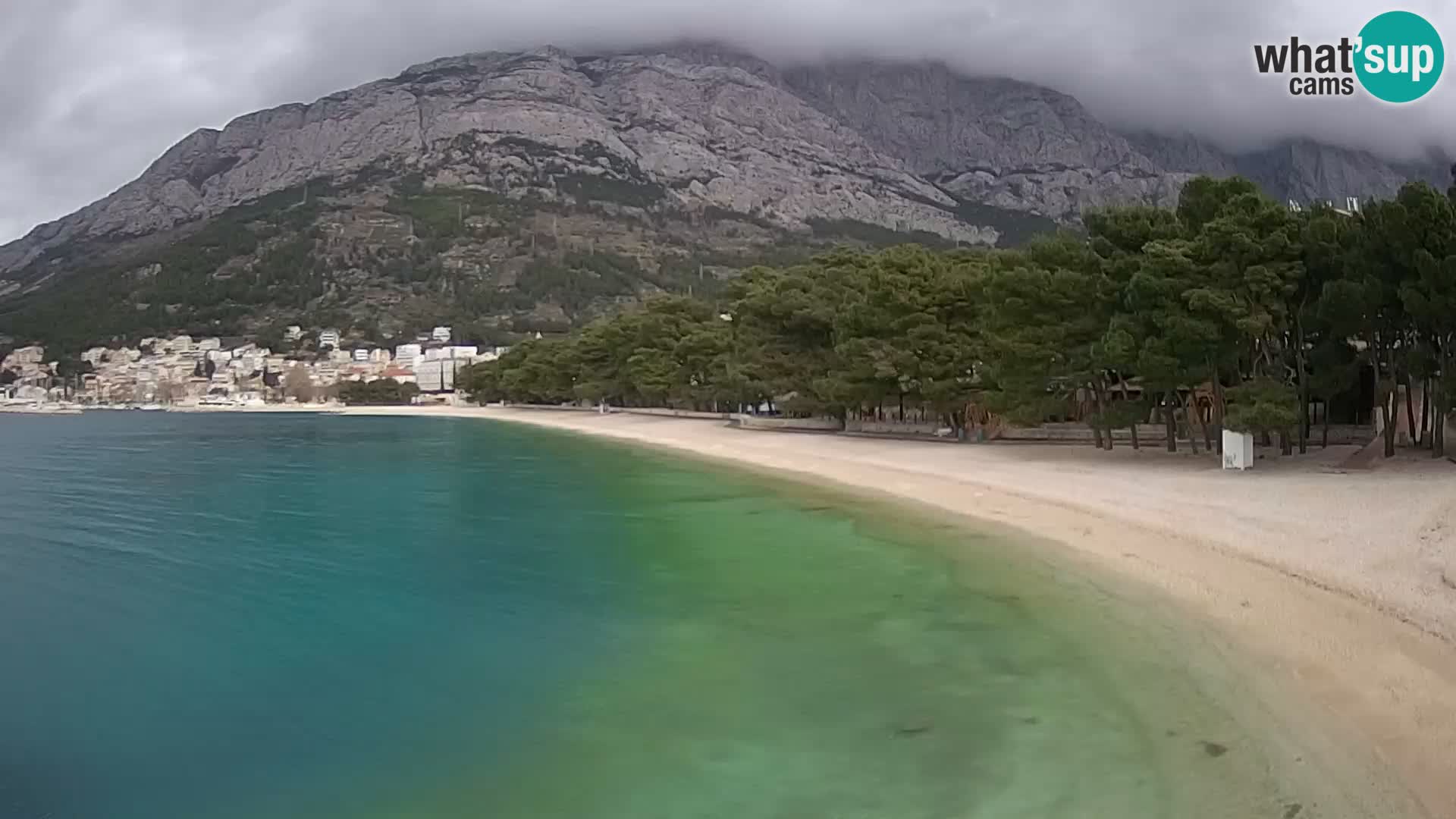 Webcam Live – Baška Voda – Borik, spiaggia Nikolina