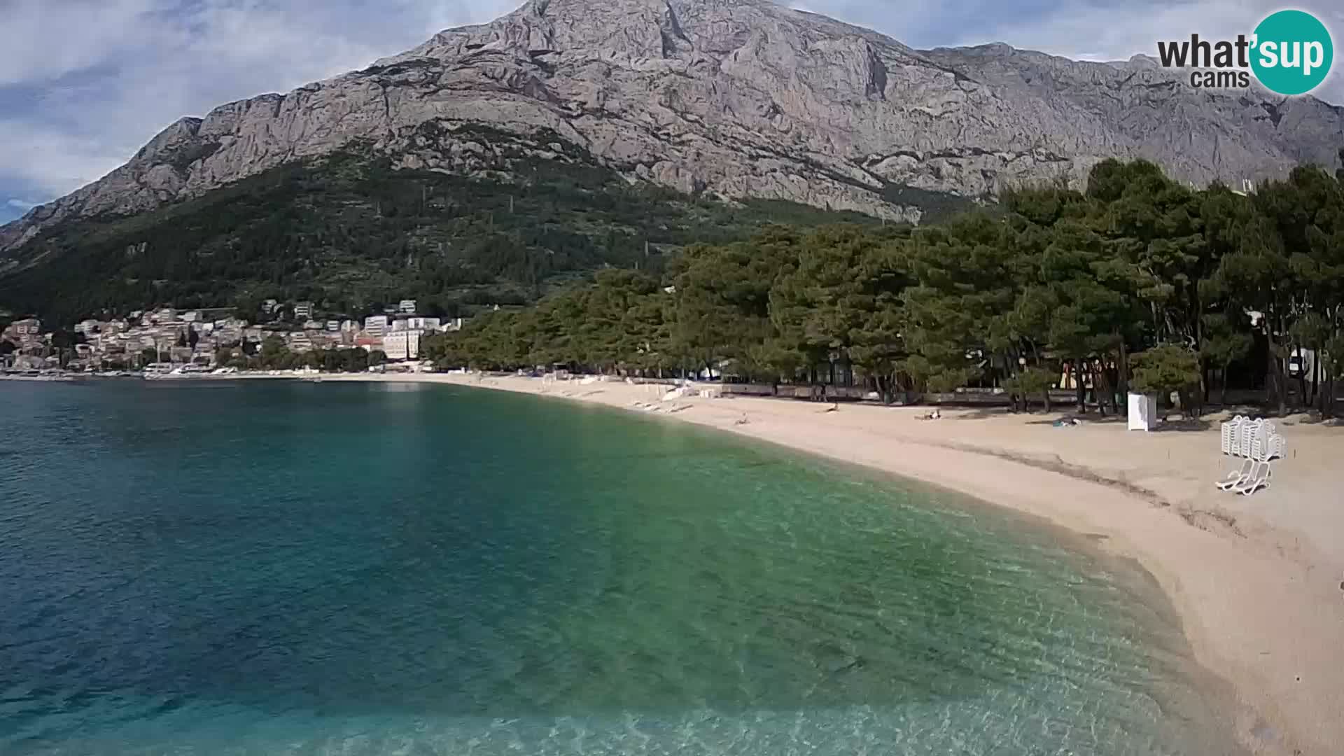 Webcam Baška Voda – Borik, plage Nikolina
