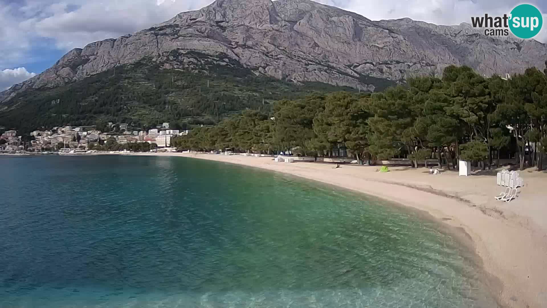 Webcam Live – Baška Voda – Borik, spiaggia Nikolina