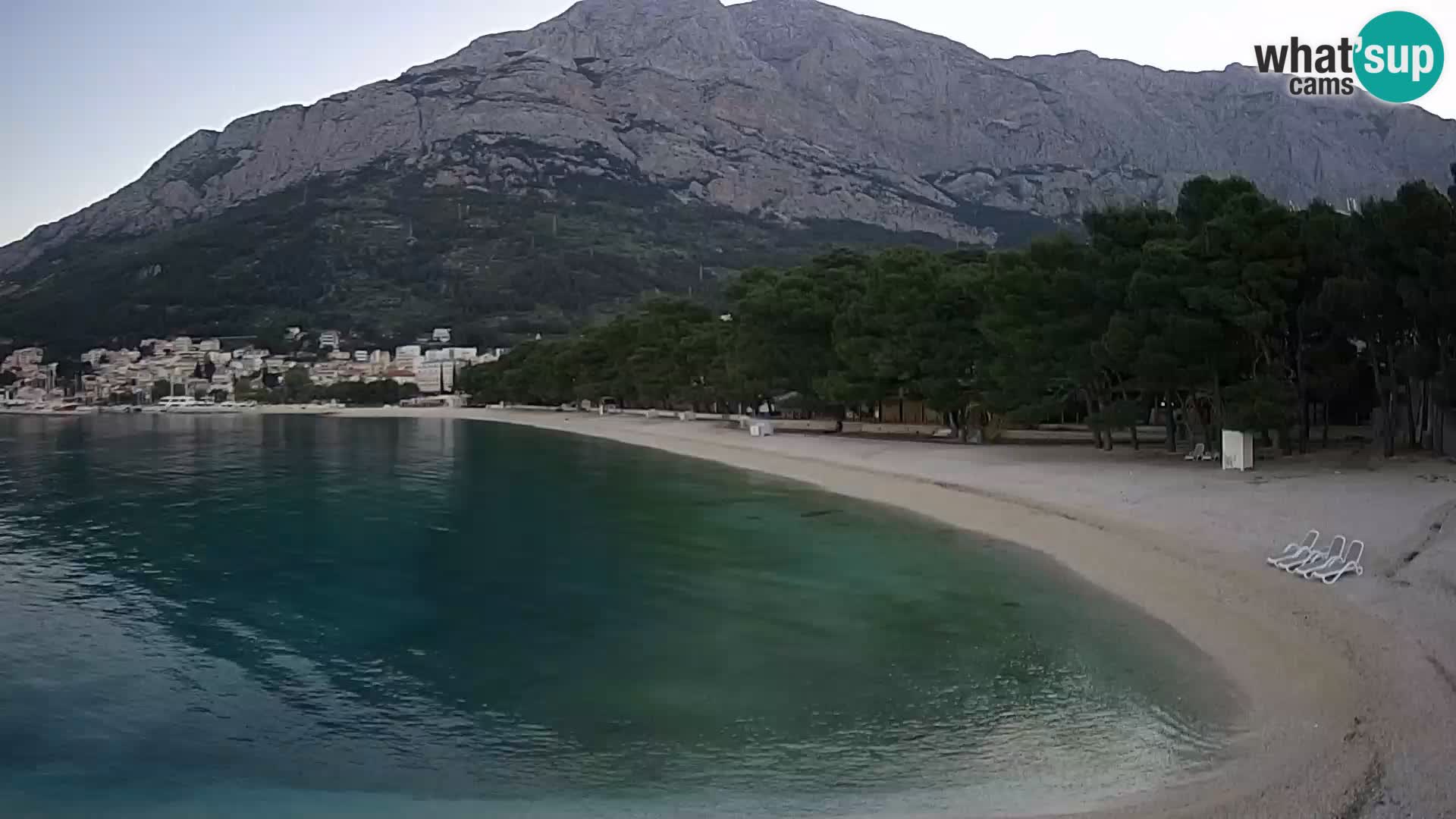 Webcam Live – Baška Voda – Borik, spiaggia Nikolina