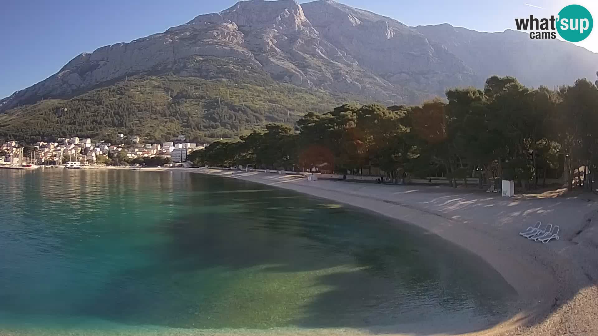 Webcam Live – Baška Voda – Borik, spiaggia Nikolina