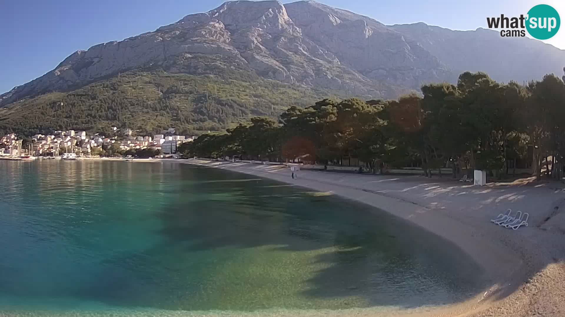 Webcam Live – Baška Voda – Borik, spiaggia Nikolina