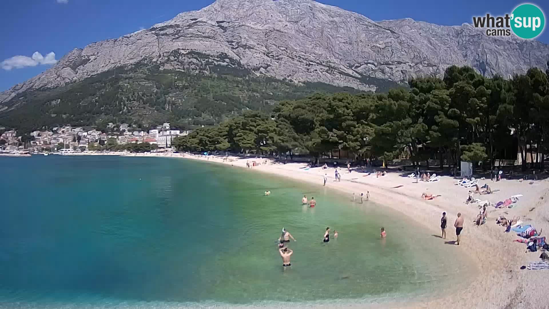 Webcam Live – Baška Voda – Borik, spiaggia Nikolina