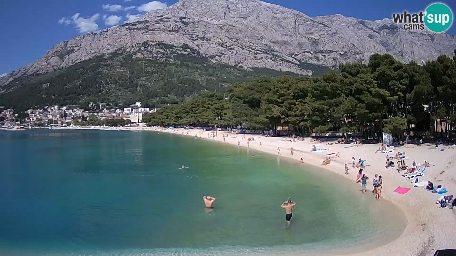 Webcam Live – Baška Voda – Borik, spiaggia Nikolina
