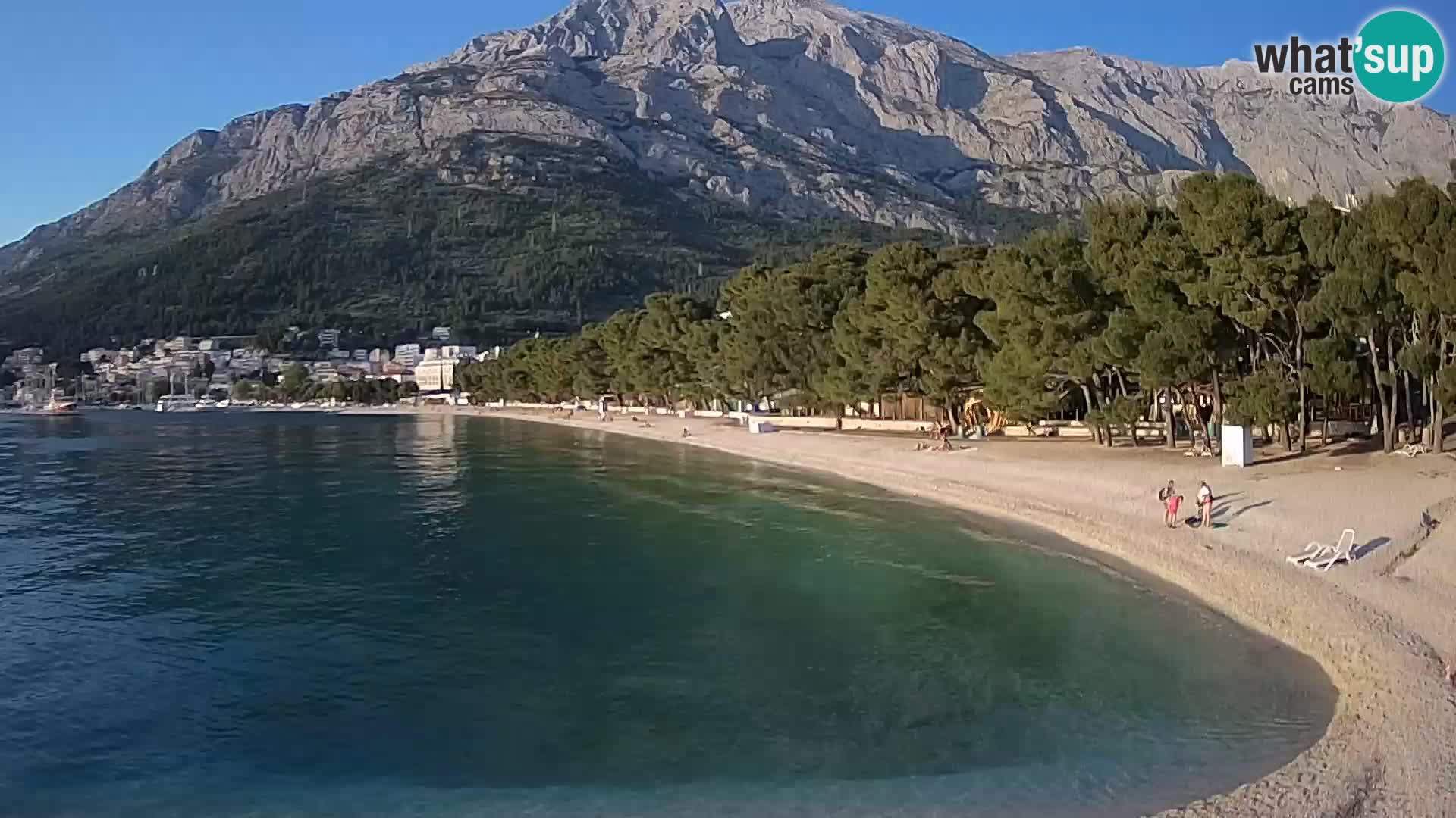 Webcam Live – Baška Voda – Borik, spiaggia Nikolina