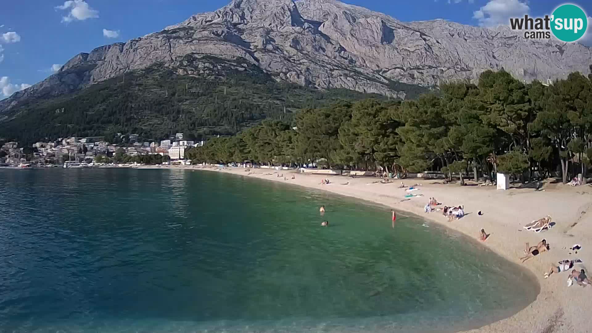 Webcam Live – Baška Voda – Borik, spiaggia Nikolina