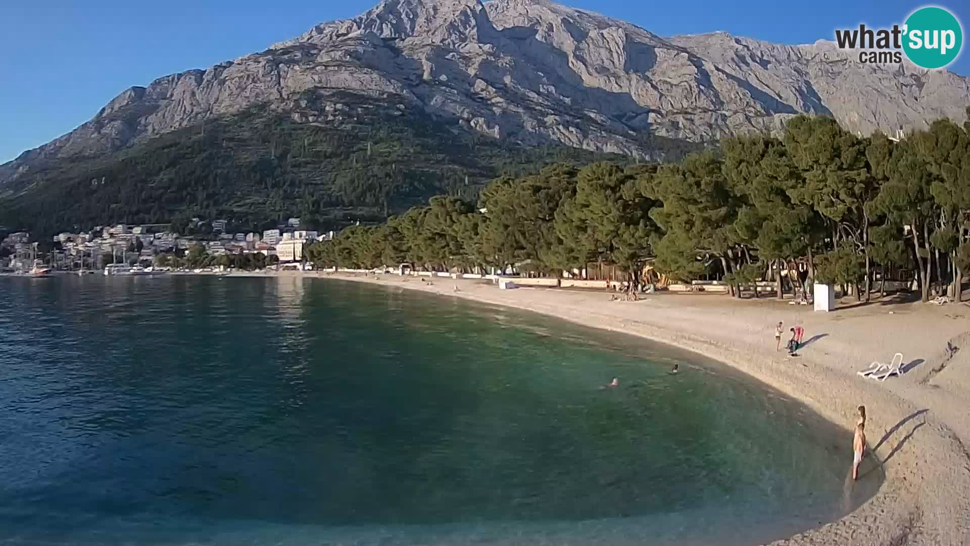 Webcam Live – Baška Voda – Borik, spiaggia Nikolina