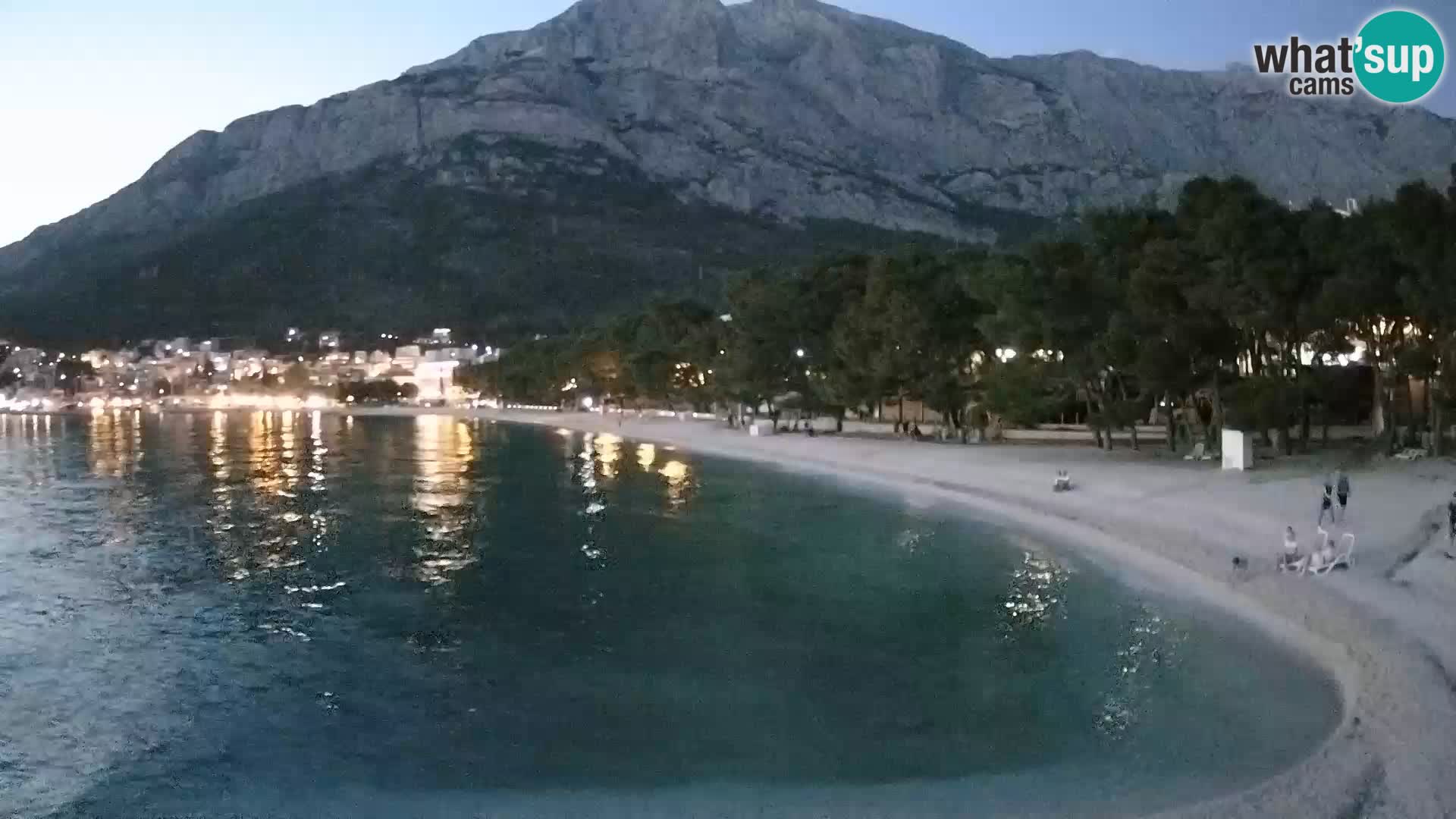 Web kamera – Baška Voda – Borik, pogled na plažu Nikolina