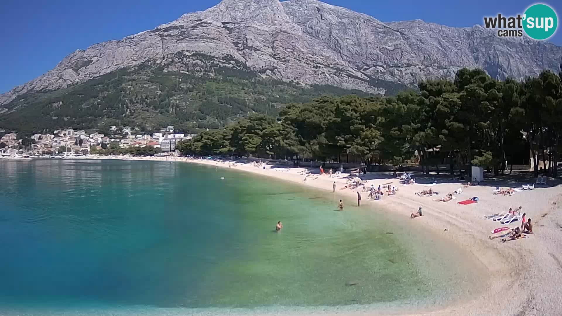 Webcam Live – Baška Voda – Borik, spiaggia Nikolina