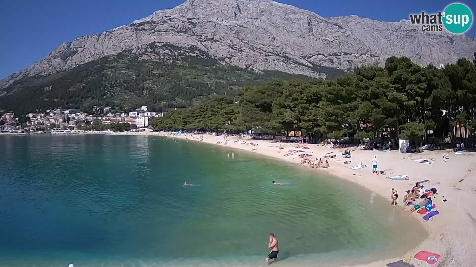 Webcam Baška Voda – Borik, plage Nikolina
