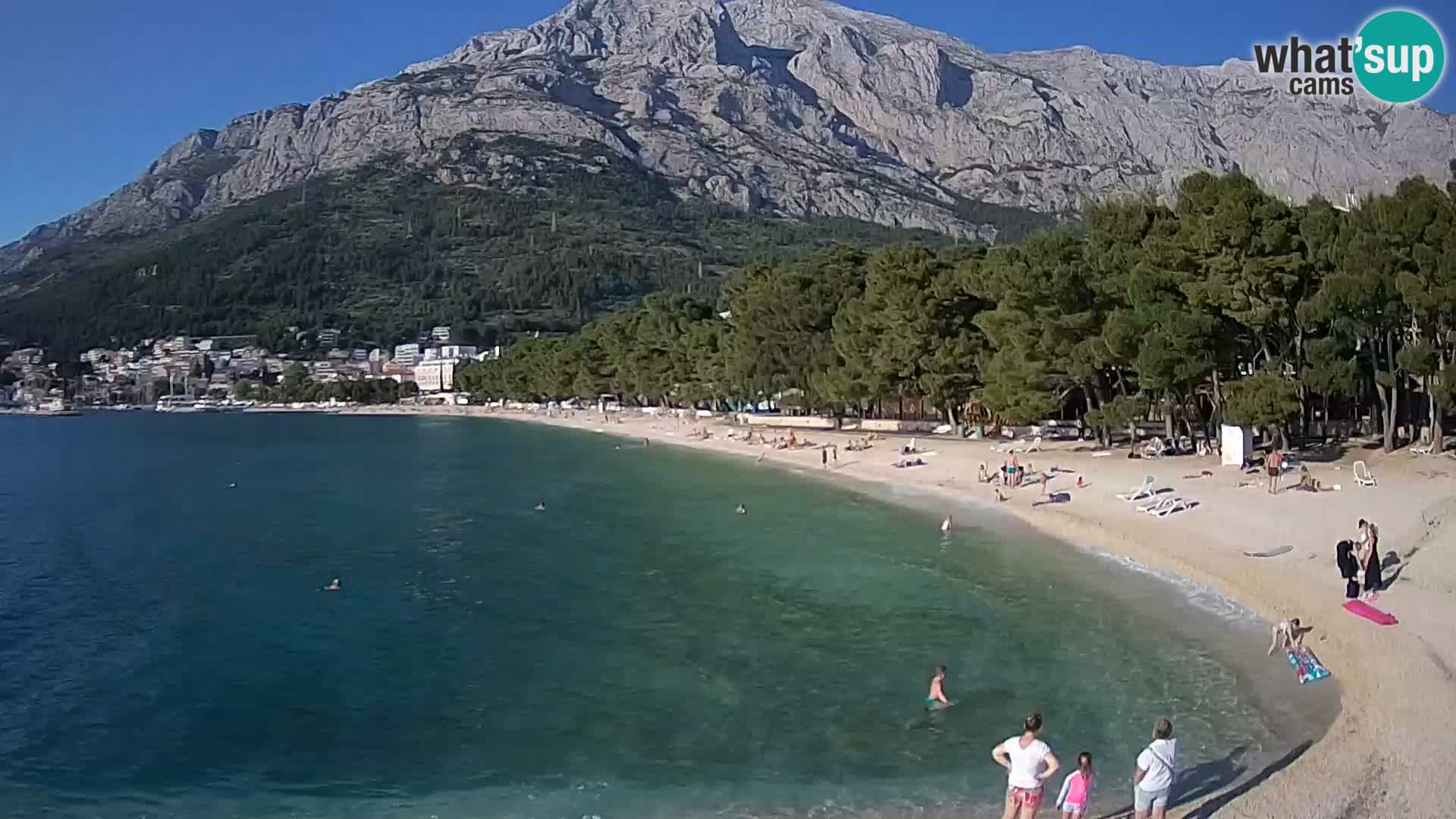 Webcam Live – Baška Voda – Borik, spiaggia Nikolina
